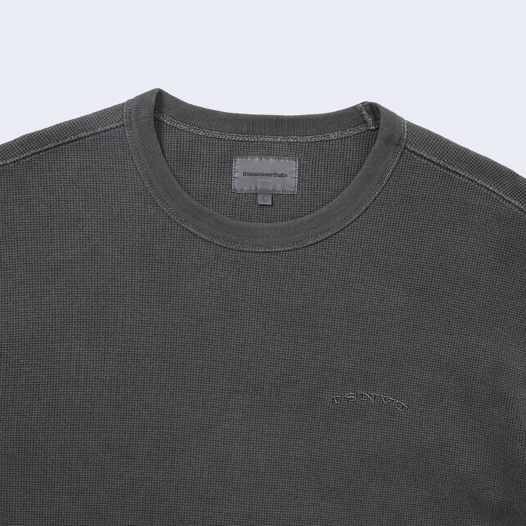 Waffle L/S Tee Charcoal