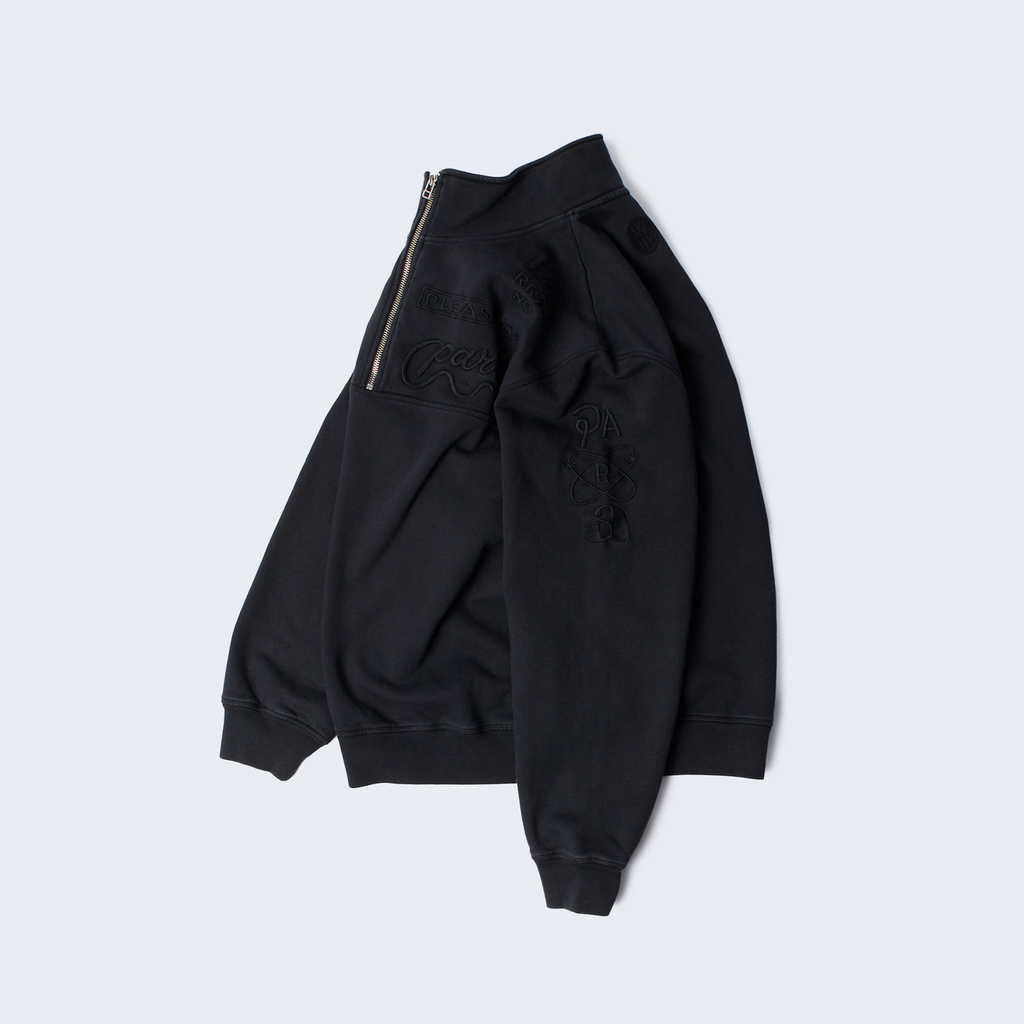 Media Training Quarter Zip Pullover Black