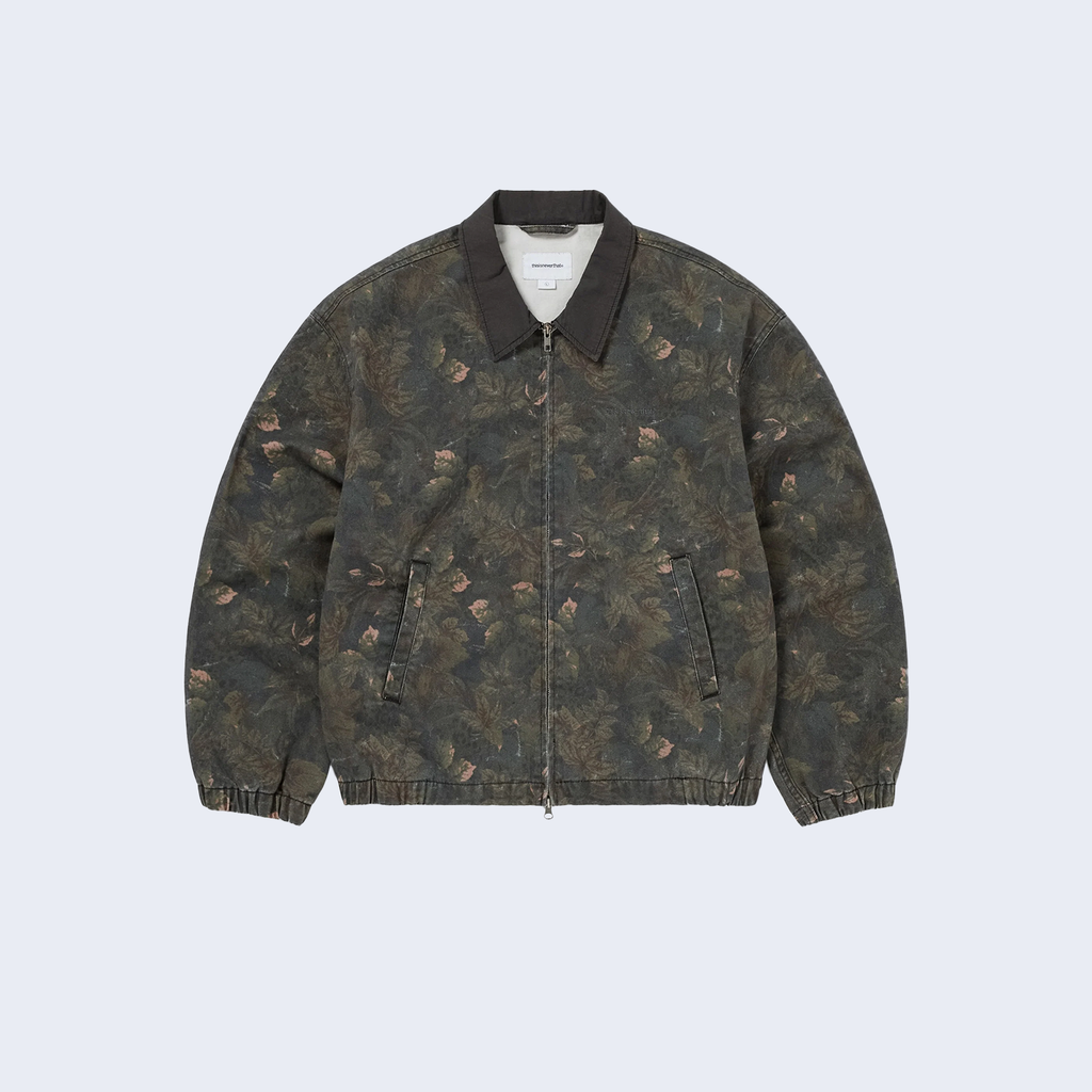 Denim Blouson Jacket Flower