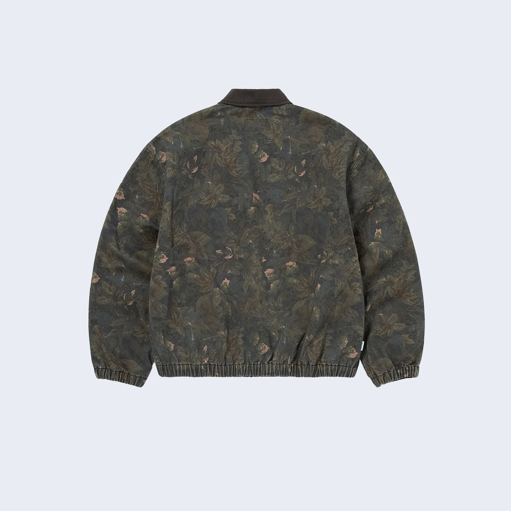 Denim Blouson Jacket Flower