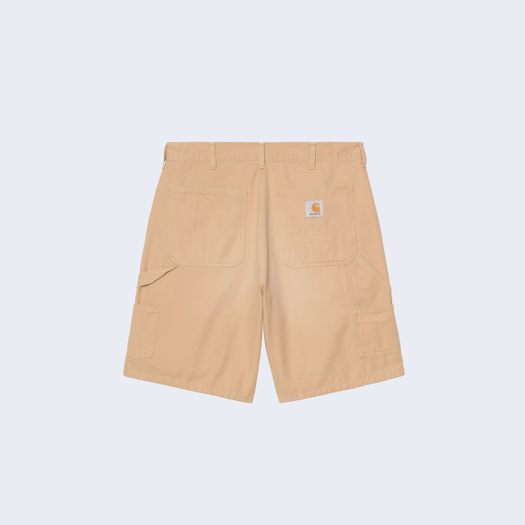 Double Knee Short Dusty H Brown Stone Canvas