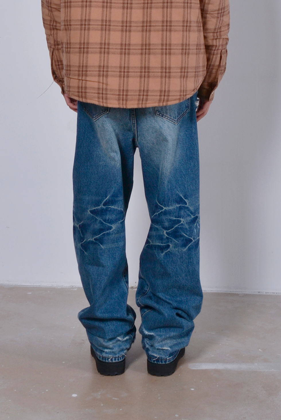 Lax Baggy Denim Sugarcane Washed Blue