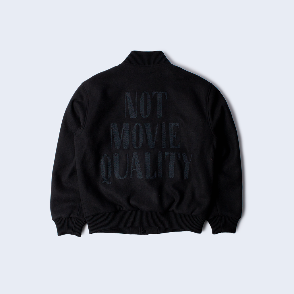 Not Movie Quality Varsity Jacket Black