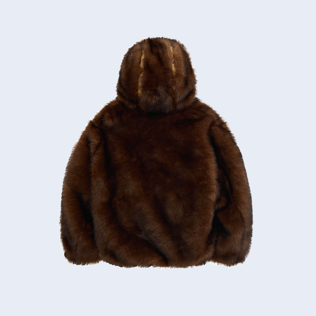Fur Hoodie Brown