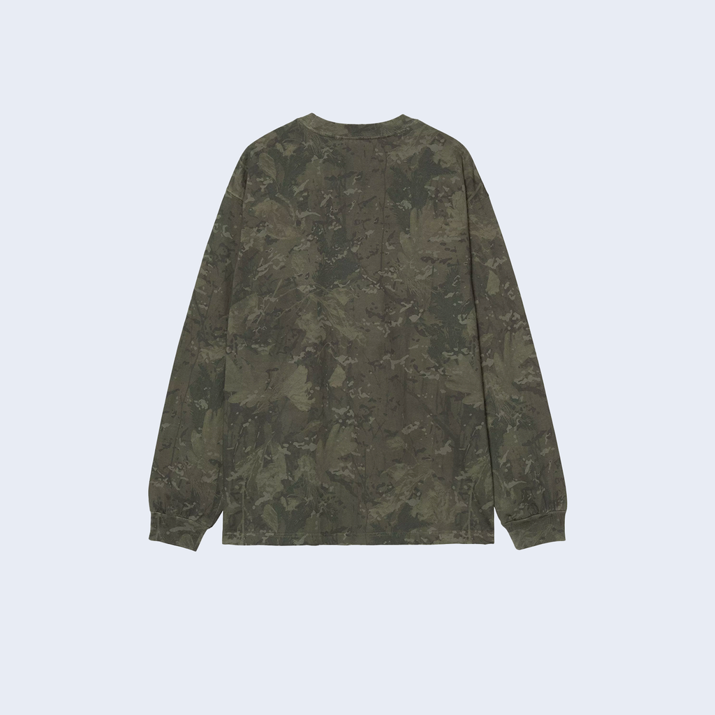 LS Camo Combi T-shirt Camo Combi Green / Olive Garment Dyed