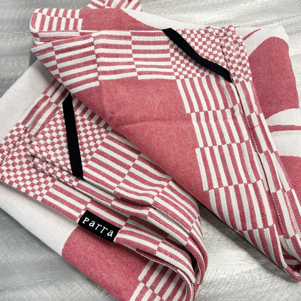 Infinite Kitchen Bird Towel Set Red