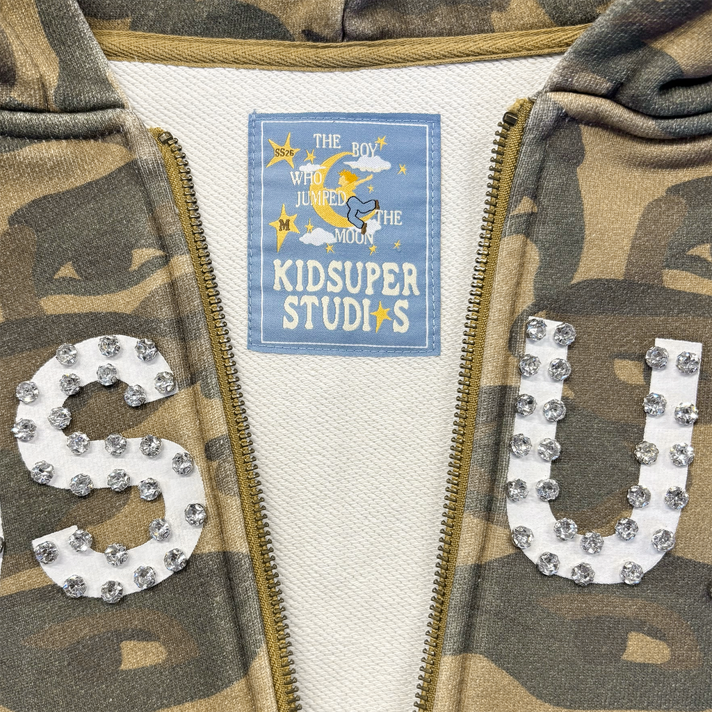 Face Camo Hoodie Dark Green