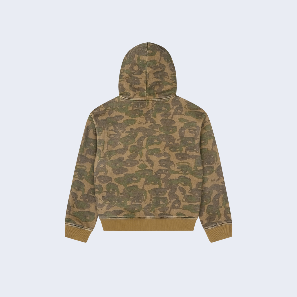 Face Camo Hoodie Dark Green