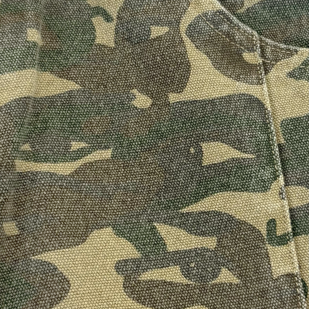 Face Camo Wide Leg Jeans Dark Green