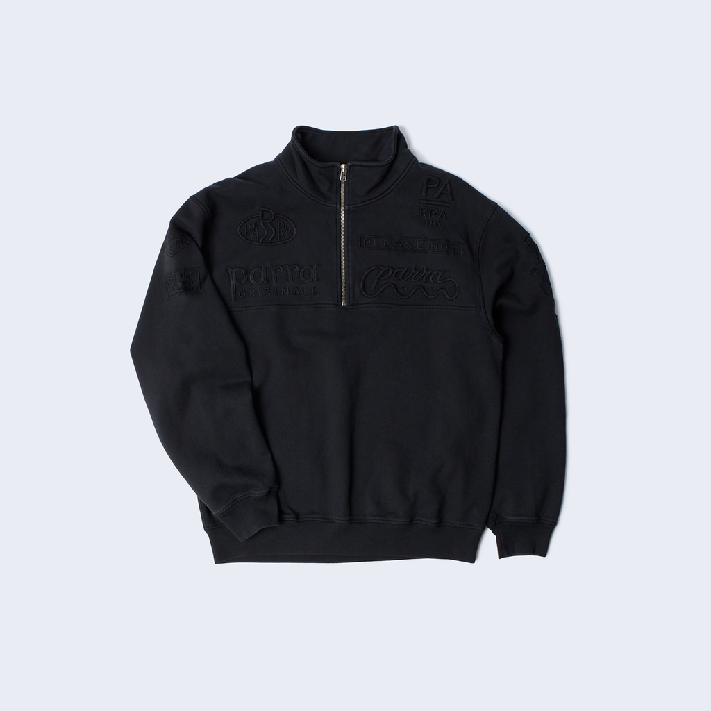 Media Training Quarter Zip Pullover Black