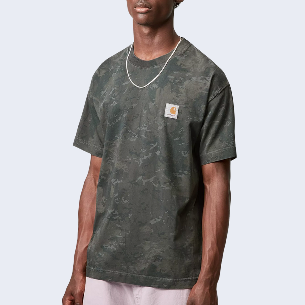 S/S Camo Combi T-Shirt Green / Graphite