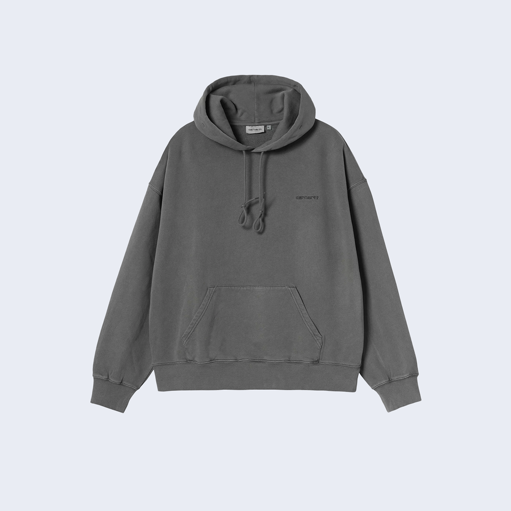 Hooded Benton Sweatshirt Graphite Garment dyed