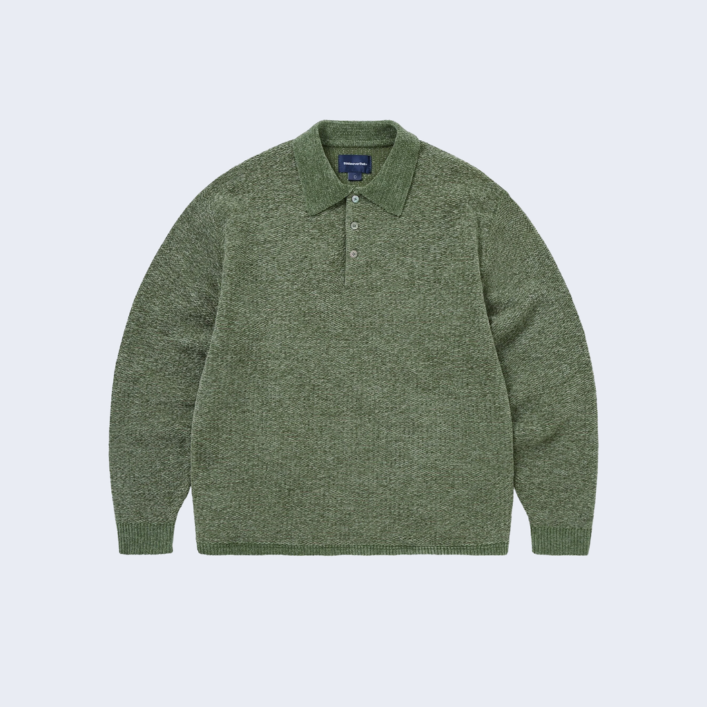 Velvet Knit Polo Green