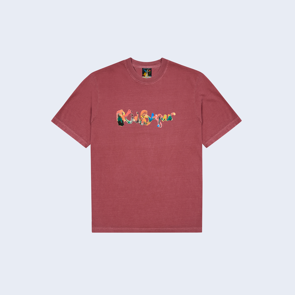 Watercolor Tee Burgundy