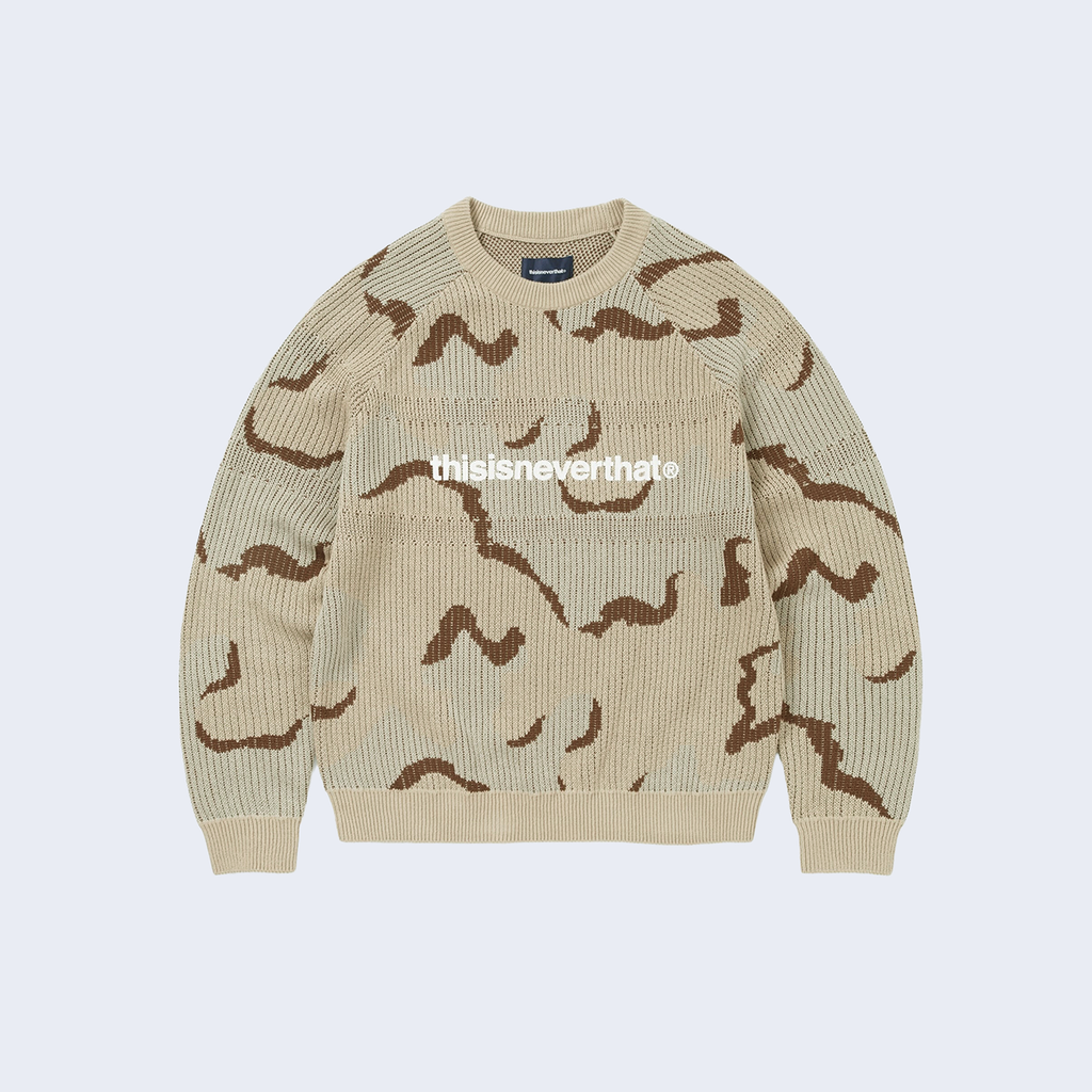 T-logo Knit Sweater Camo