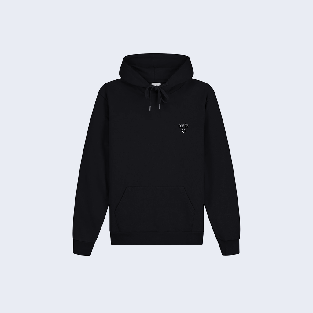 Arte Heart Hoodie Black