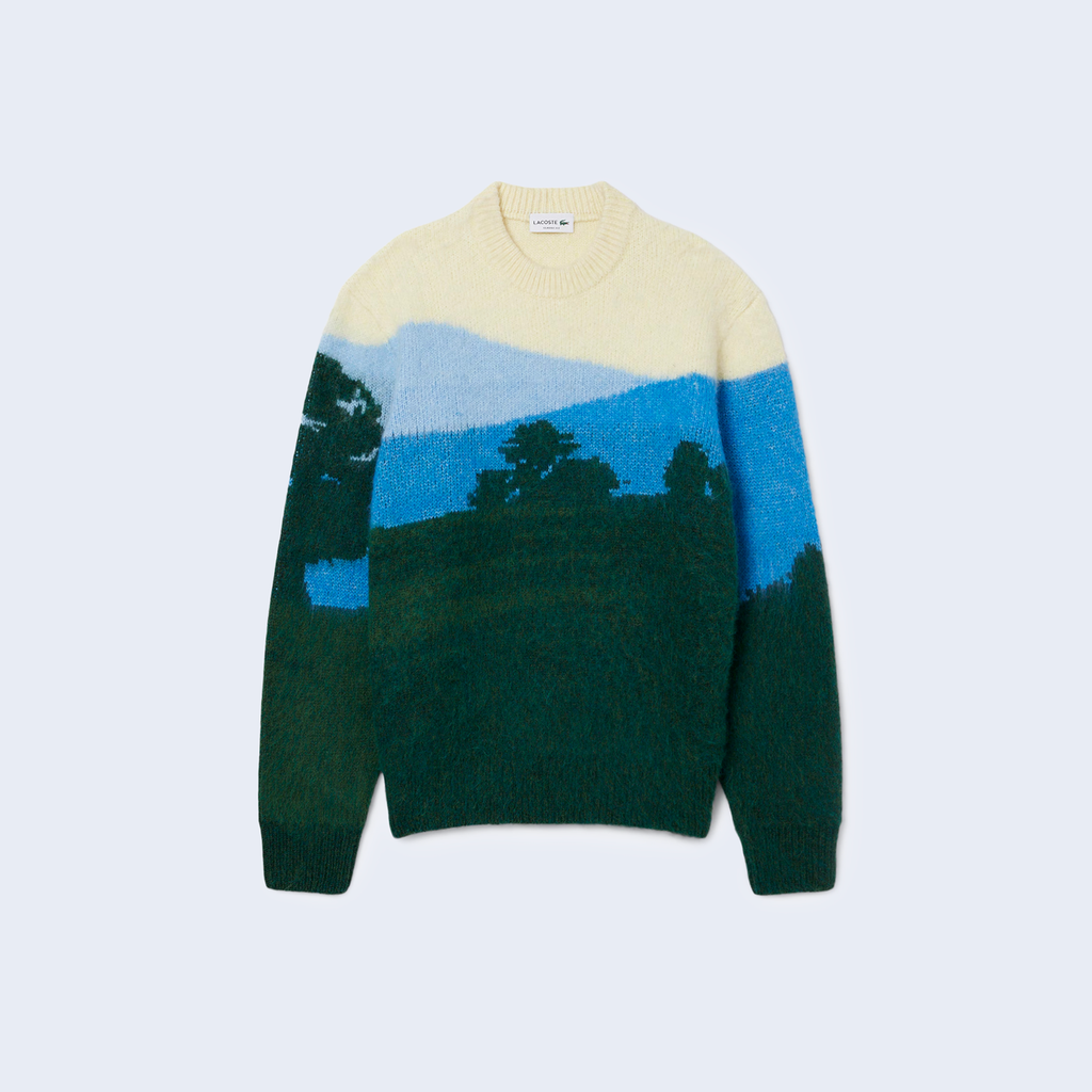 Landscape Jacquard Sweater Green / Blue