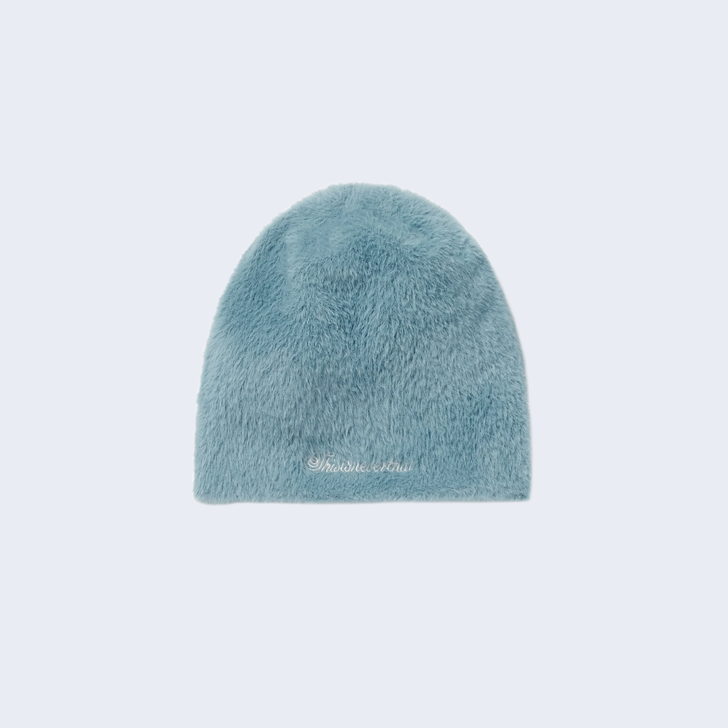 Shaggy No Cuff Beanie Light Blue