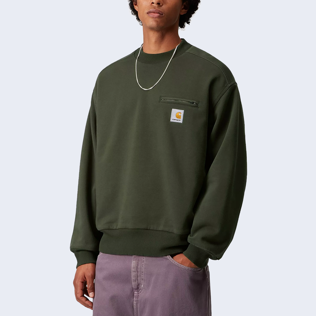 Detroit Sweatshirt Olive Stone Washed