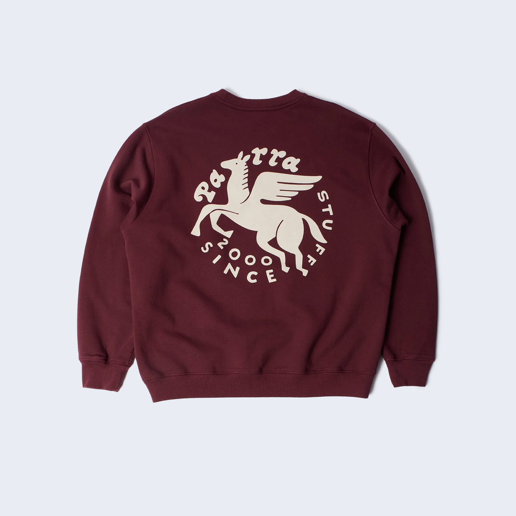 Gasoline Crewneck Sweatshirt Dark Burgundy