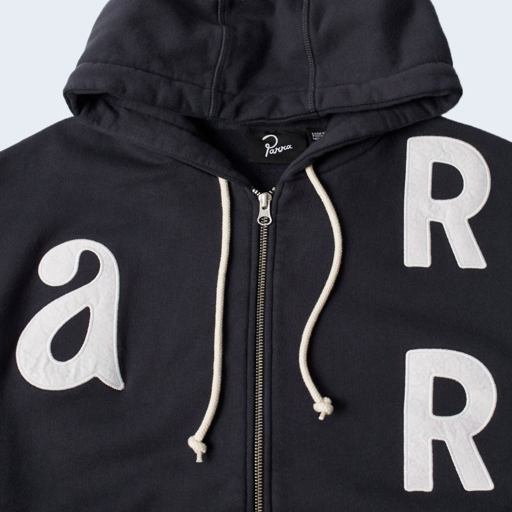 Word Salad Zip Hooded Sweatshirt Dark Navy