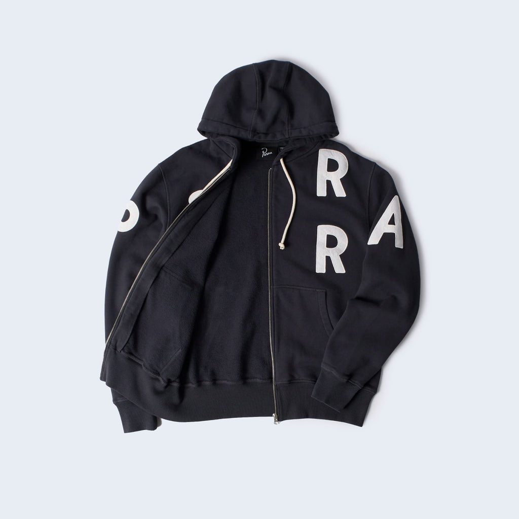 Word Salad Zip Hooded Sweatshirt Dark Navy