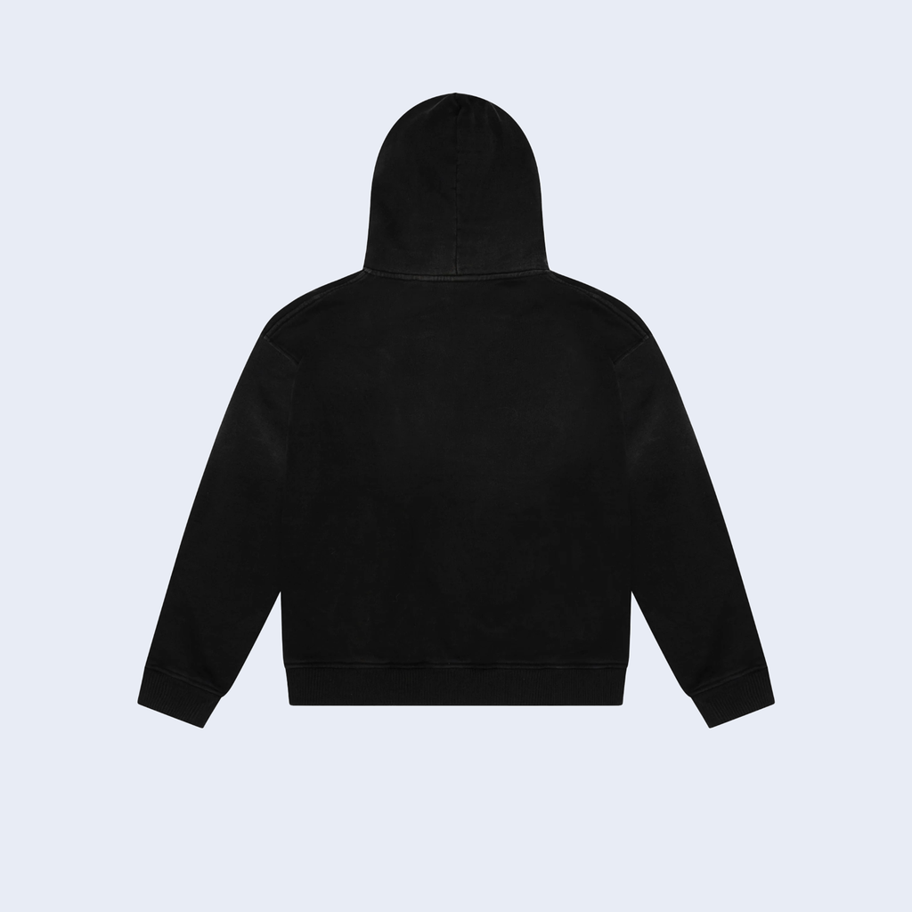 Side Eye Face Hoodie Black