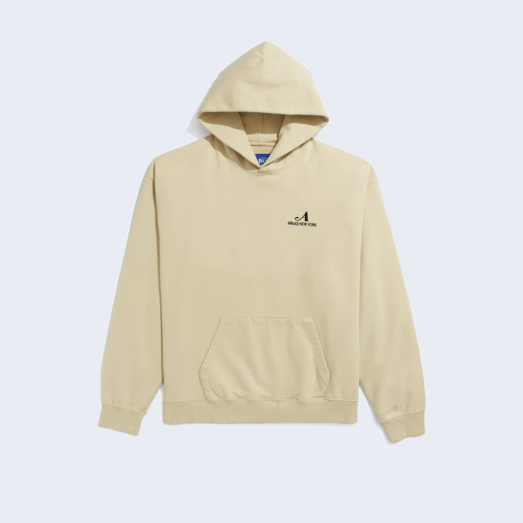 Embroidered Logo Hoodie Ivory