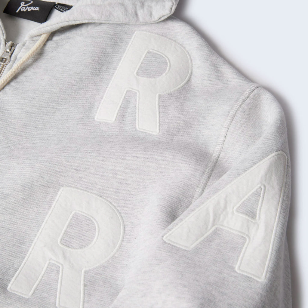 Word Salad Zip Hooded Sweatshirt Heather Grey