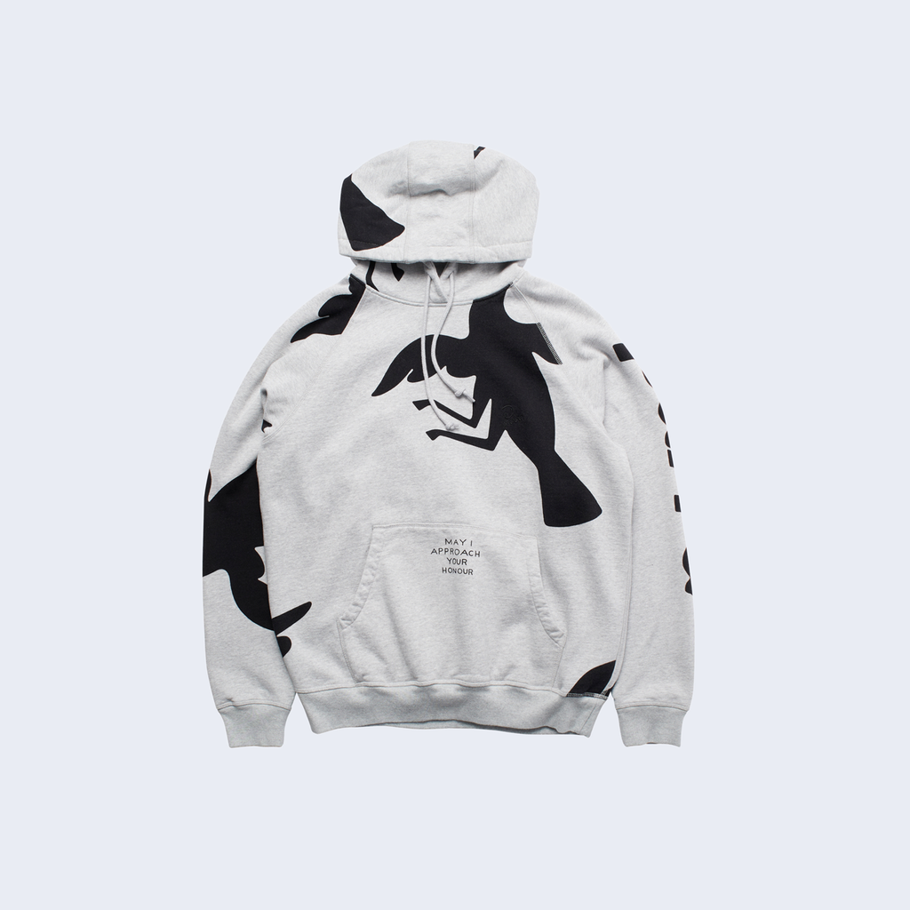 Clipped Wings Hooded Sweatshirt Grey