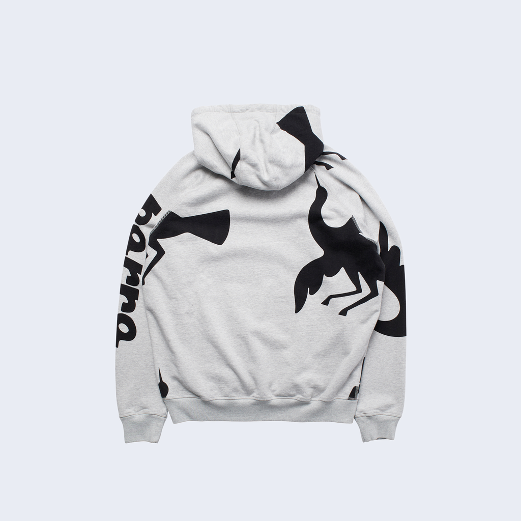 Clipped Wings Hooded Sweatshirt Grey