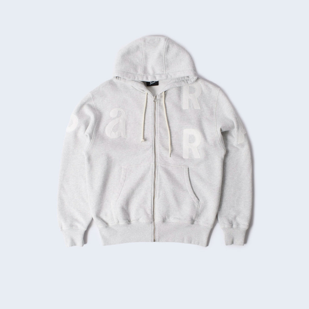 Word Salad Zip Hooded Sweatshirt Heather Grey