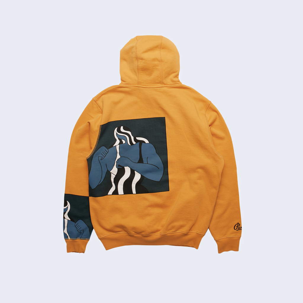 Self Defense Hooded Sweatshirt Burned Yellow