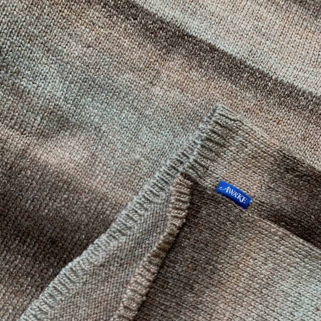Gradient Knit Polo Brown