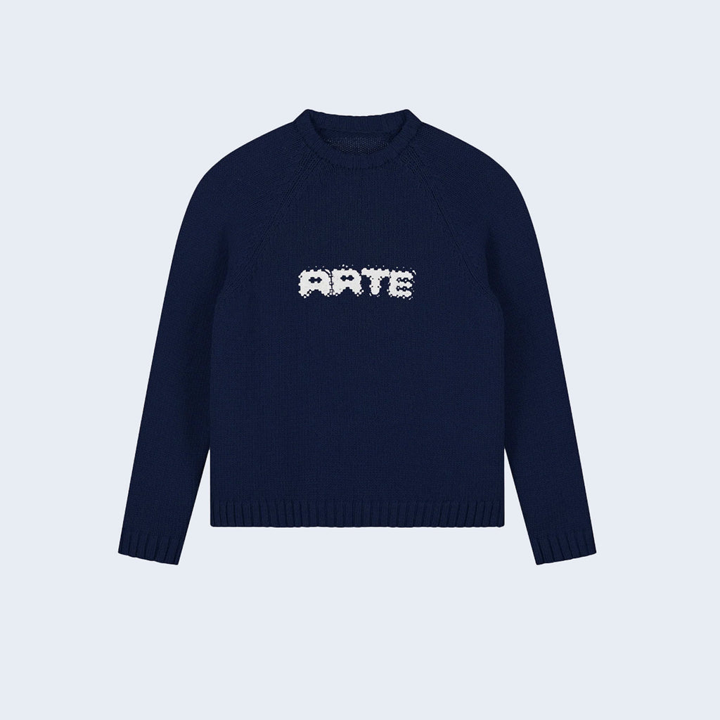 Pixel Front Knit Navy