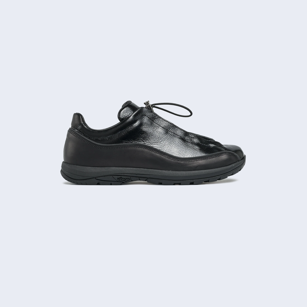 Licata Black Crackled Patent Leather