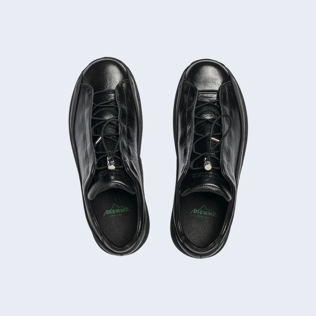 Licata Black Crackled Patent Leather