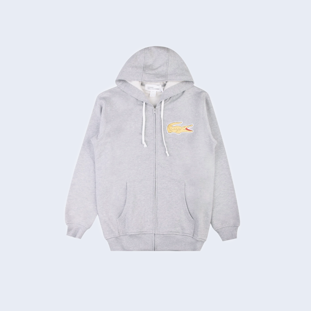 CDG Shirt x Lacoste Zip Hoodie Grey