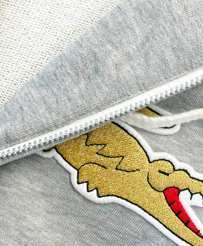 CDG Shirt x Lacoste Zip Hoodie Grey