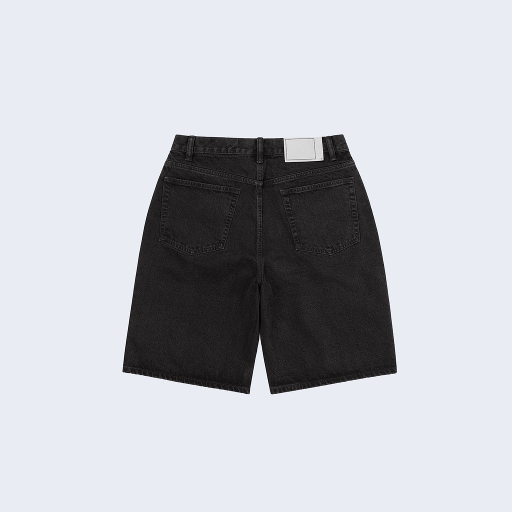 Loose Denim Short Black