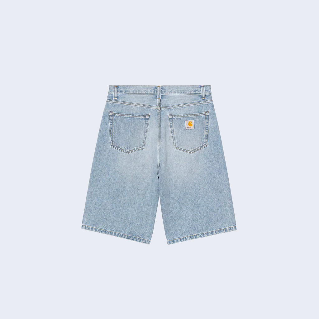 Langdon Short Blue Heavy Worn Bleached