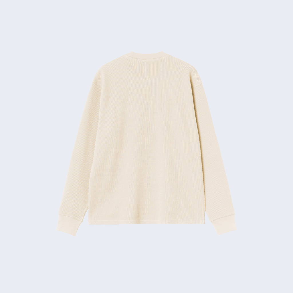 L/S Eightynine Waffle T-Shirt Natural / Black