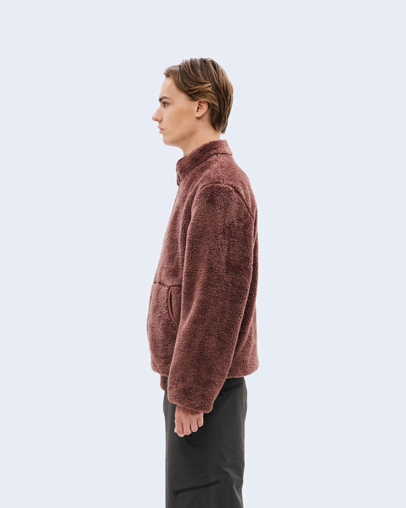 Adapt Plush Fleece Jacket Maroon