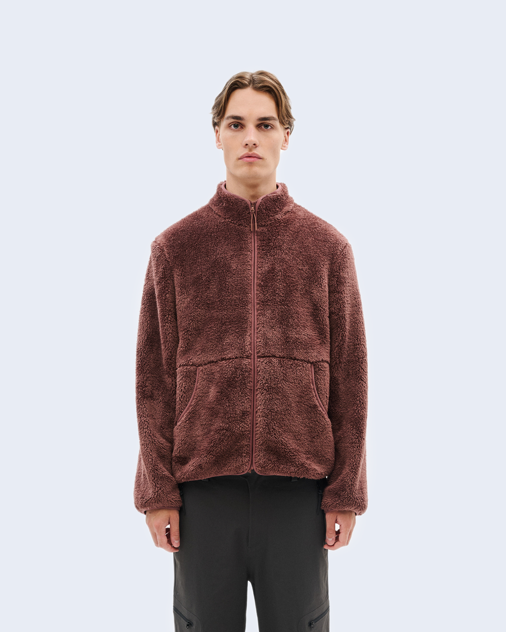 Adapt Plush Fleece Jacket Maroon