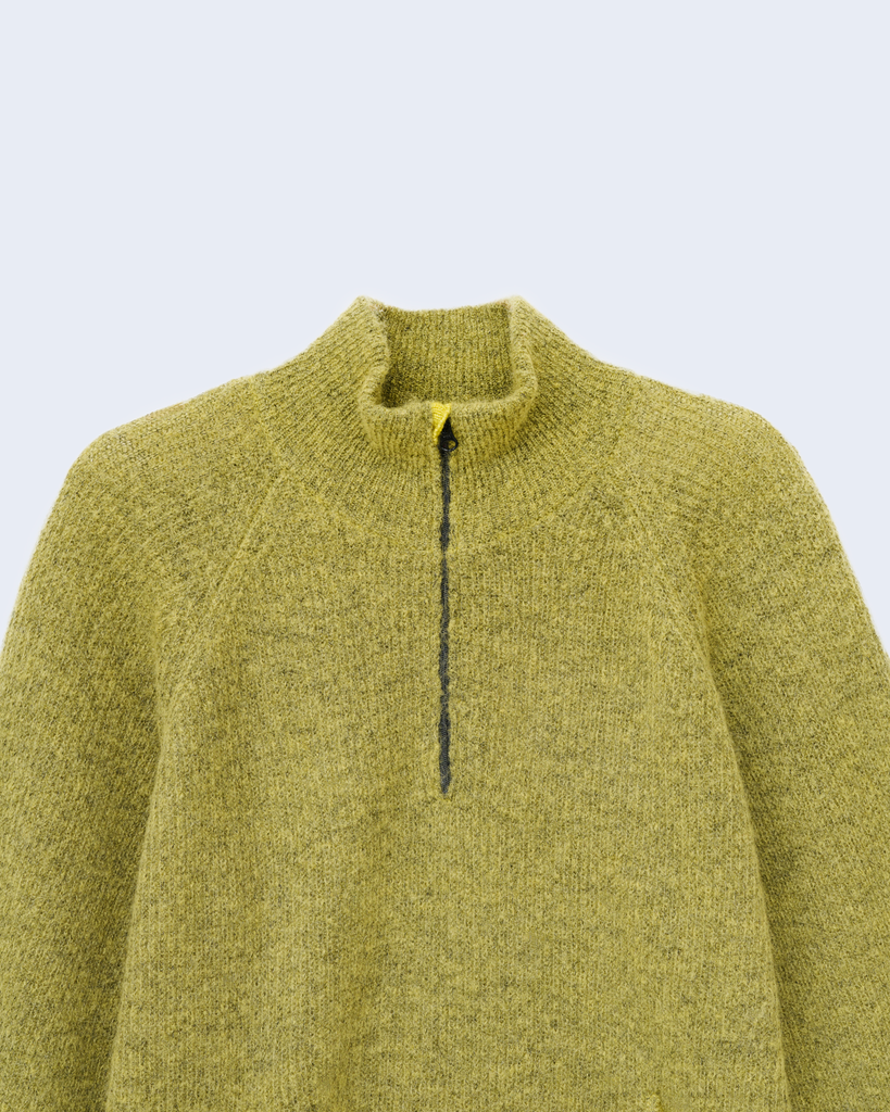 Essence Mohair Mixed Knit Top Yellow