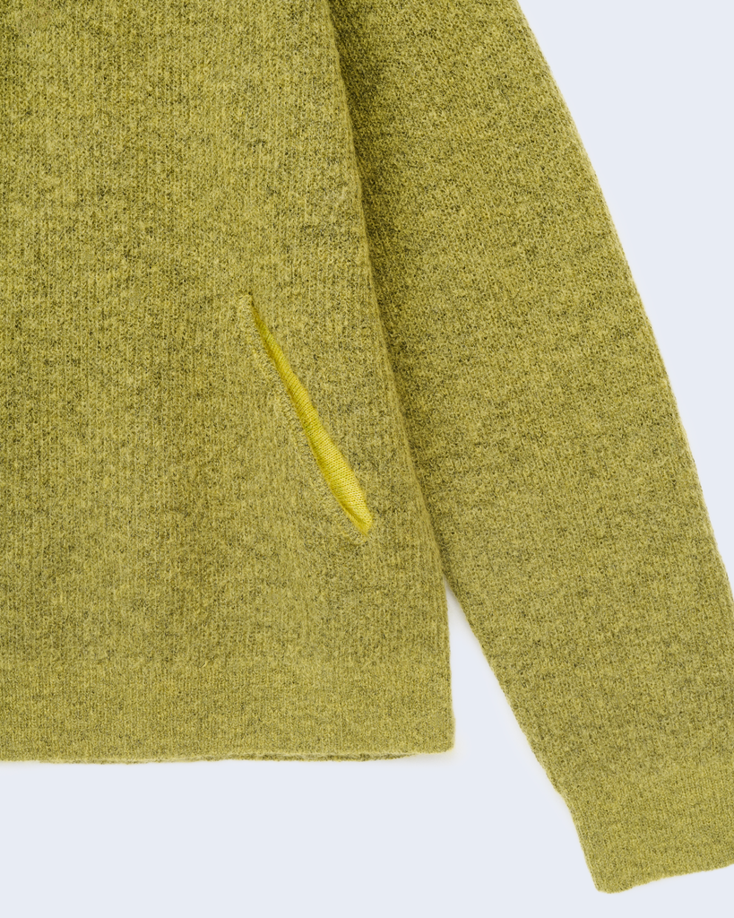 Essence Mohair Mixed Knit Top Yellow