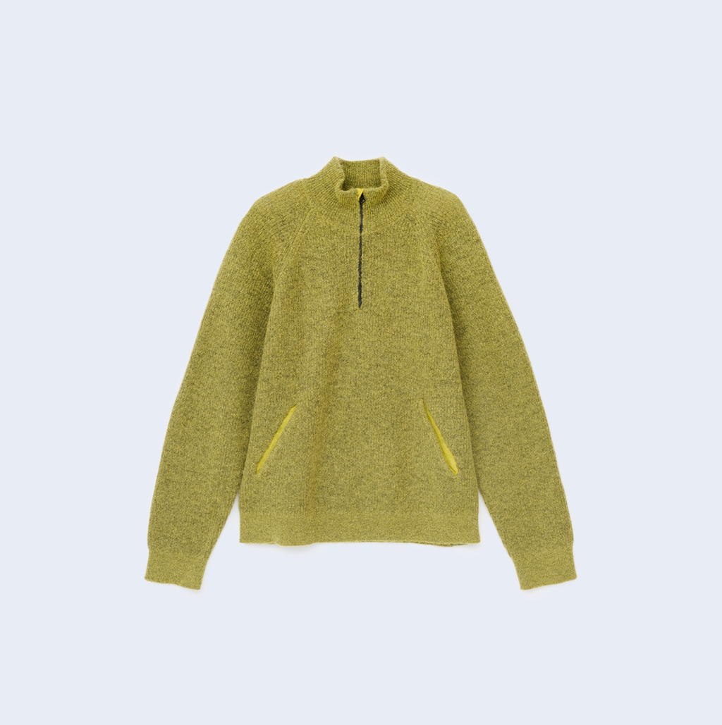 Essence Mohair Mixed Knit Top Yellow