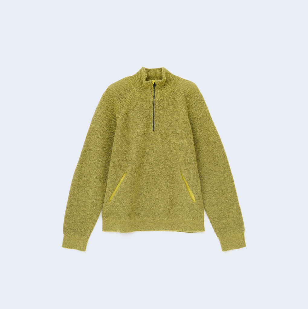 Essence Mohair Mixed Knit Top Yellow