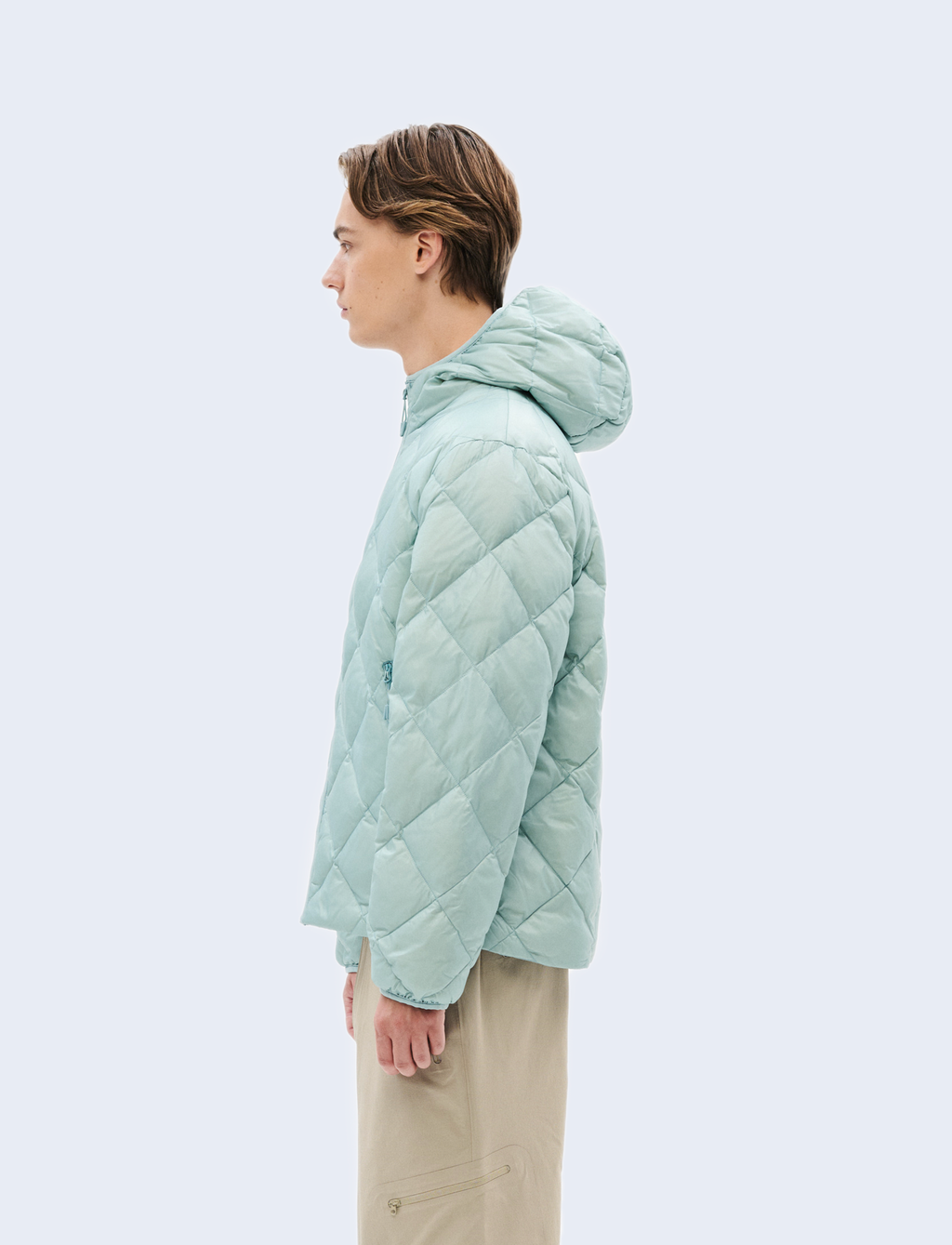 Base Lt Down Hooded Jacket Turquoise