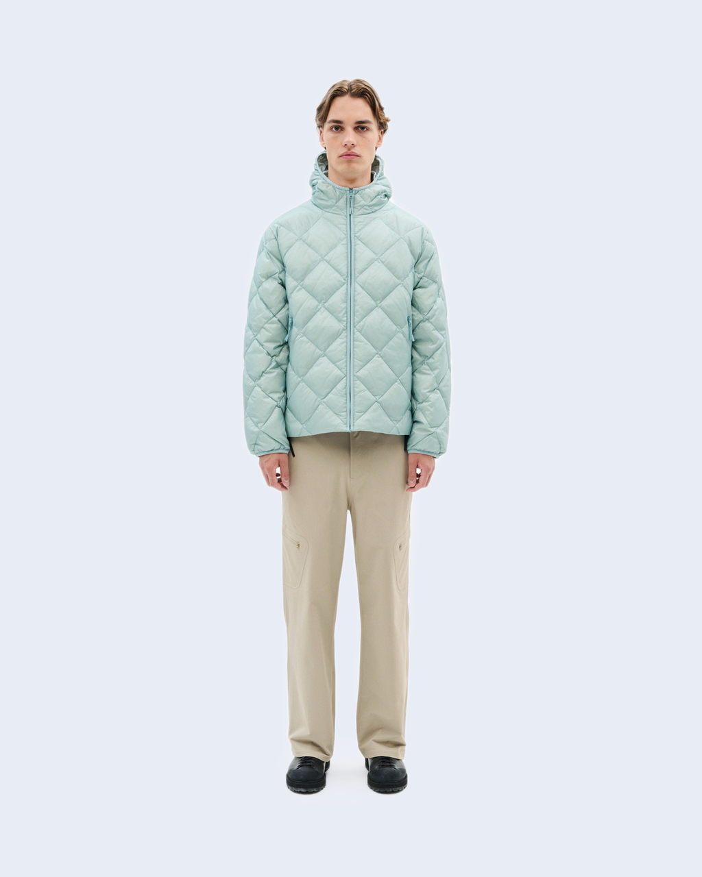 Base Lt Down Hooded Jacket Turquoise